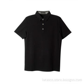 Men's Short Sleeve Black Polo Shirt